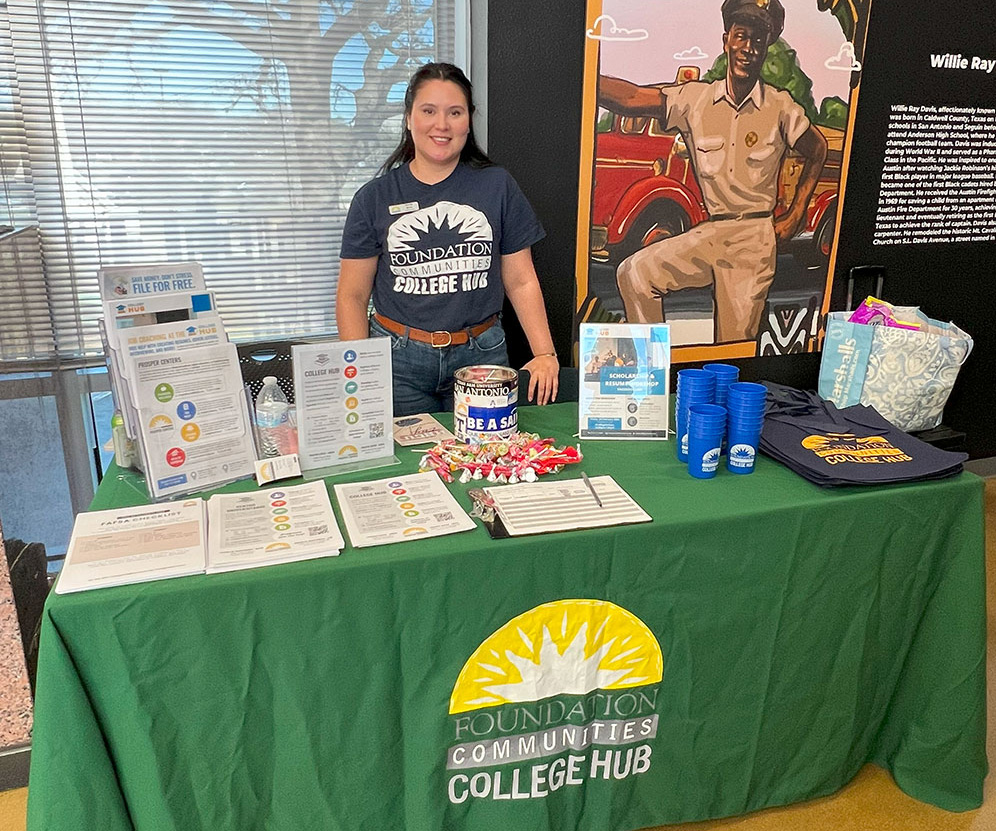 Foundation Communities College Hub table